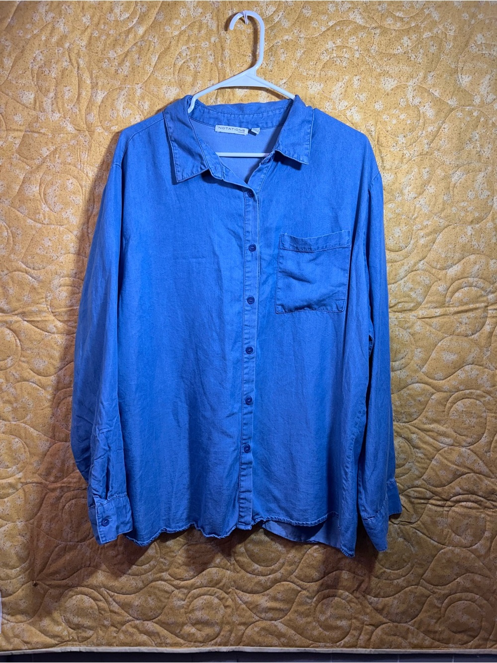 Notations Casual Women’s Button-Down Shirt in Blue